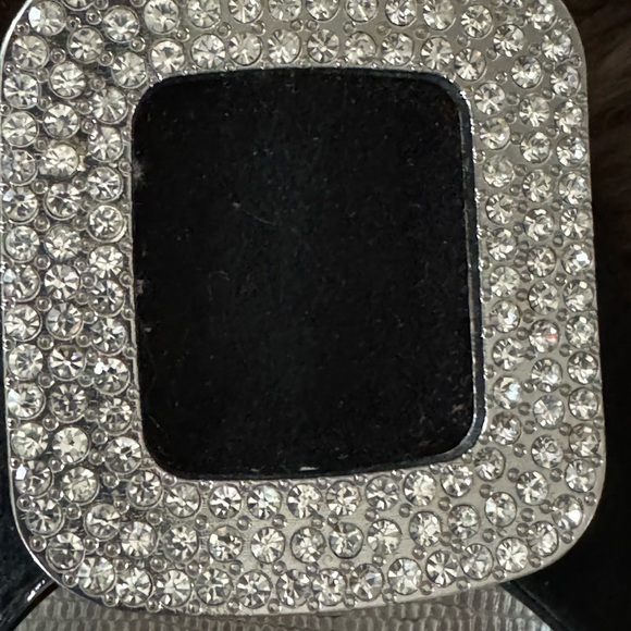 Beautiful Nina Ballerinas with diamanté buckles black suede 36.5 - Picture 2 of 6